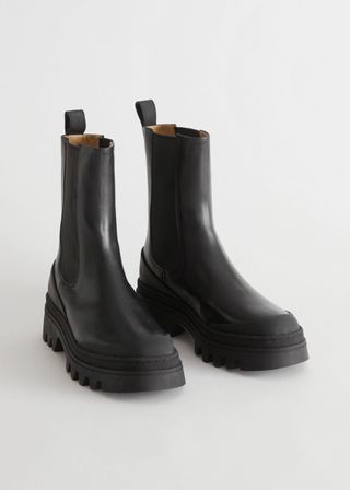 & Other Stories + Chunky Chelsea Leather Boots