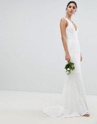 Chi Chi London + Bridal Lace Maxi Dress