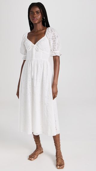 Hill House Home + Ophelia Dress in White Eyelet
