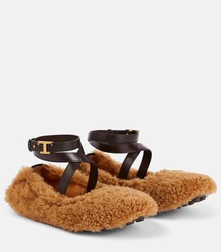 Tod's + Bubble T Timeless Shearling Ballet Flats