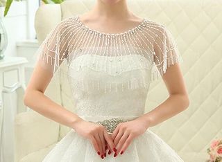 BCW Accessories + Bridal Crystal and Pearl Beaded Bolero