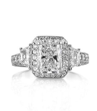 Mark Broumand + Radiant Cut Diamond Engagement Ring