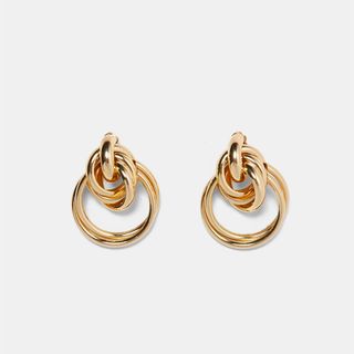 Zara + Metal Multi-Hoop Earrings