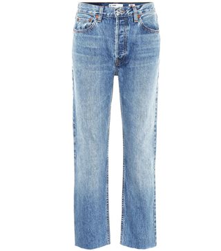 Re/Done + High-Waisted Cropped Jeans
