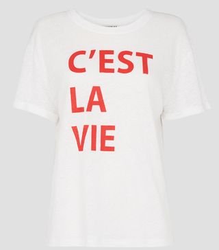 Whistles + Cest la Vie Linen Logo T-Shirt