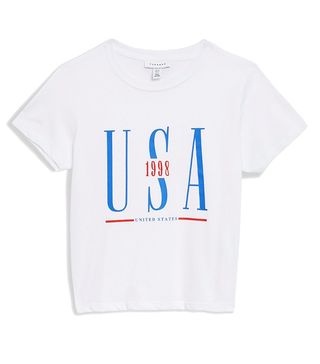 Topshop Petite + USA Neat T-Shirt