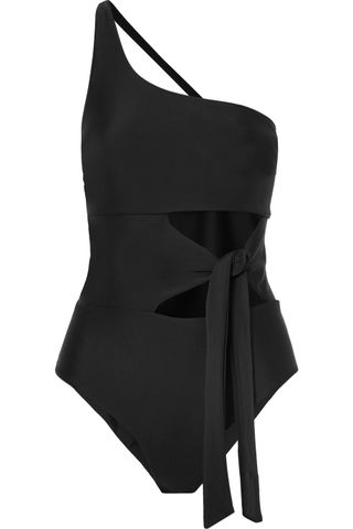 Jade Swim + Collision One-Shoulder Cutout Swimsuit