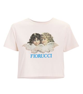 Fiorucci + Vintage Angels Cropped Pink T-Shirt