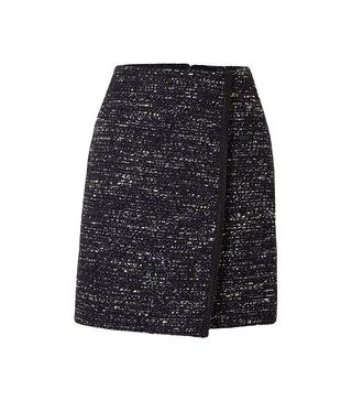 Adam Lippes + Tweed Wrap-Effect Mini Skirt
