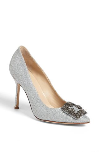 Manolo Blahnik + Hangisi Jeweled Pumps