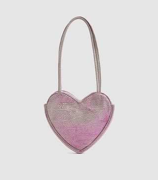 Maryam Nassir Zadeh + Metallic Leather Heart Bag