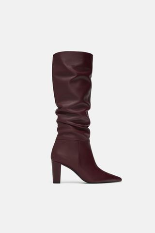 Zara + Tall Leather Boots