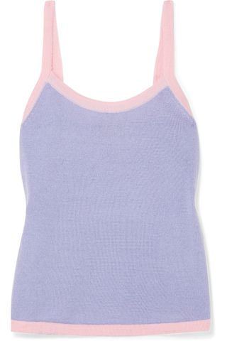 Staud + Paul Two-Tone Knitted Tank