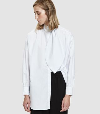 Stelen + Valentina Tie Collar Top in White