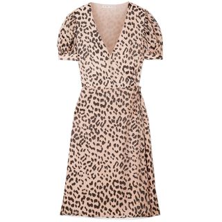 Alice + Olivia + Rosette Fil Coupé Chiffon Wrap Dress