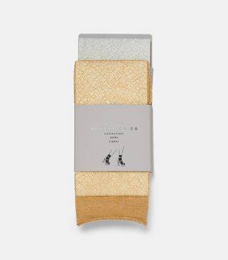 Zara + Two-Pack of Sparkly Socks