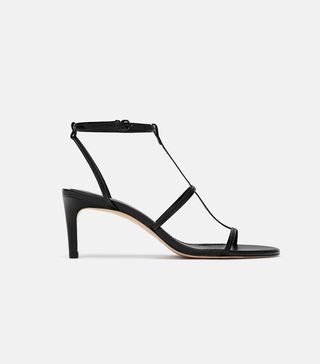 Zara + Leather Strappy High Heel