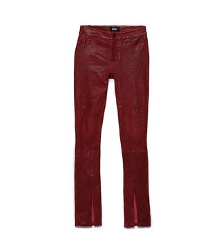 PAIGE + Constance Leather Skinny - Rumba Red