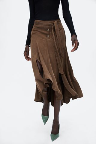 Zara + Asymmetric Skirt