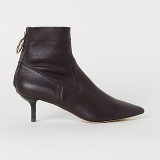 H&M + Oxblood Ankle Boots