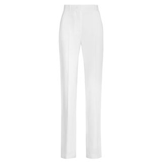 Givenchy + Straight-Leg Pants in White Stretch-Cady