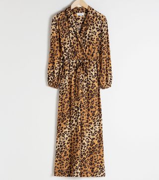 & Other Stories + Long Sleeve Leopard-Print Jumpsuit