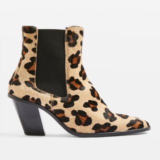 Topshop + Morty Leopard Print Ankle Boots