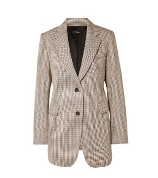 Theory + Houndstooth Cotton and Wool-Blend Blazer