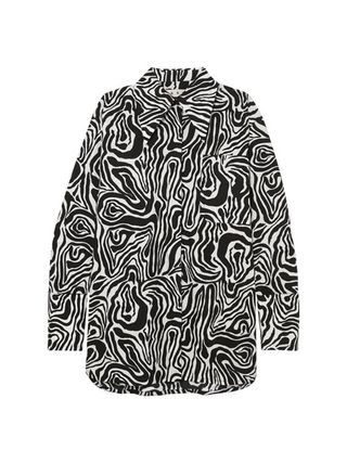 Marni + Oversized Zebra-Print Cotton-Poplin Shirt