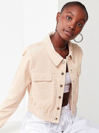 Urban Outfitters + No Excuse Cropped Corduroy Jacket