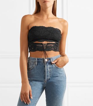 Cosabella + Ravello Stretch-Lace Bandeau Bra