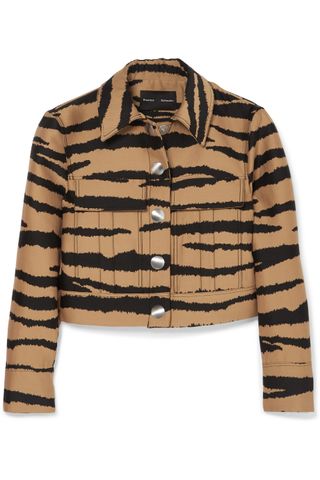 Proenza Schouler + Tiger-Print Wool and Silk-Blend Jacquard Jacket