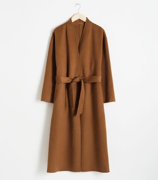 & Other Stories + Belted Wool Camel Coat