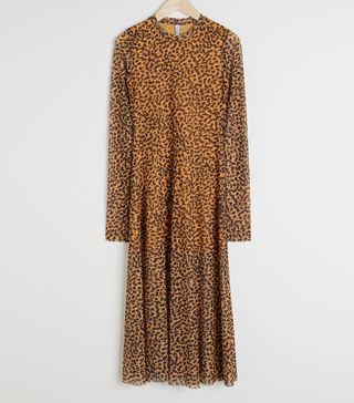 & Other Stories + Sheer Leopard Midi Dress