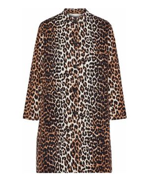 Ganni + Leopard-Printed Cotton-Twill Jacket