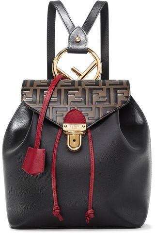 Fendi + Embossed and Textured-Leather Backpack