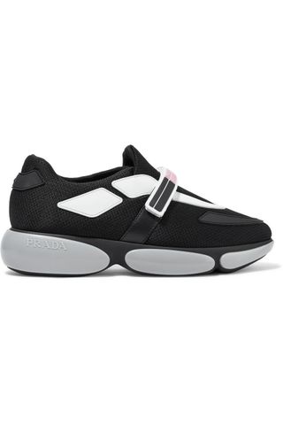Prada + Cloudbust Logo-print Rubber And Leather-trimmed Mesh Sneakers