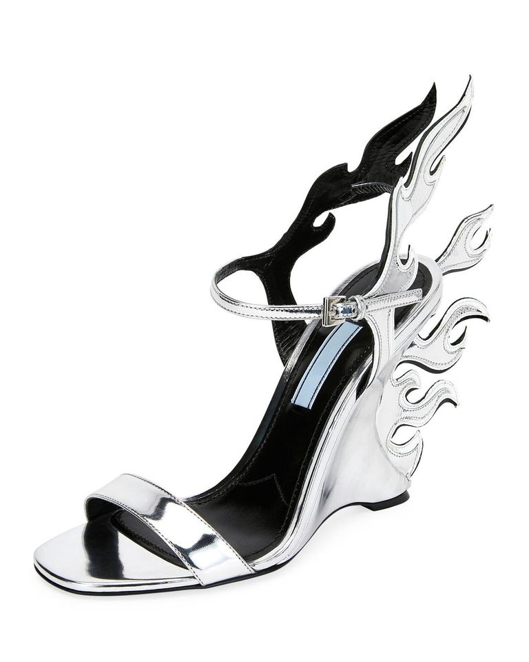 prada flame wedges