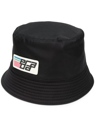 Prada + logo patch hat