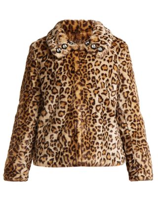 Shrimps + Junior Leopard-Print Faux-Fur Jacket