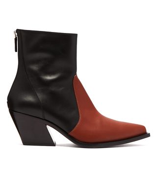 Givenchy + Leather Cowboy Ankle Boots