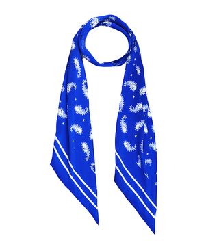 Rockins + Rolling Stones Paisley Skinny Scarf Blue