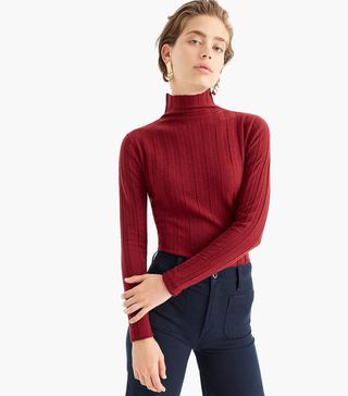 J.Crew + 365 Stretch Turtleneck Ribbed Sweater