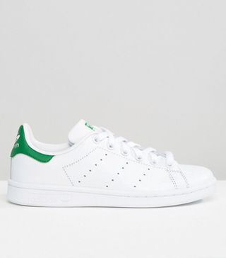Adidas Originals + Stan Smith Sneakers in White and Green