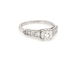 Cartier + Platinum 1.10ctw Diamond Vintage Engagement Ring