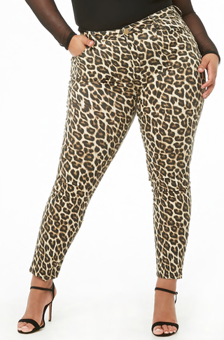Forever 21 + Leopard Print Jeans