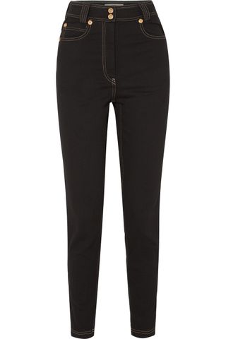 Versace + High-rise Skinny Jeans