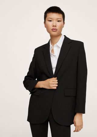 Mango + Pocketed Oversize Blazer