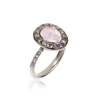 Annoushka + Dusty Diamonds 18-Ct. White Gold Rose Quartz Ring