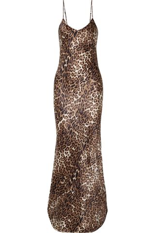 Nili Lotan + Leopard-Print Silk-Satin Maxi Dress